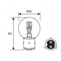 BA21d - Lampe 12V 36/36W jaune